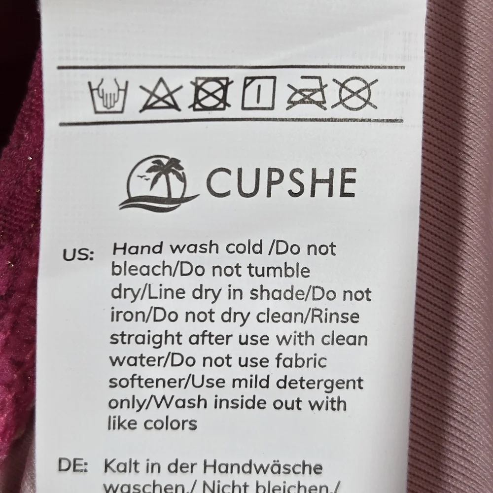 Cupshe Magenta Textured Cutout One-Piece Swimsuit